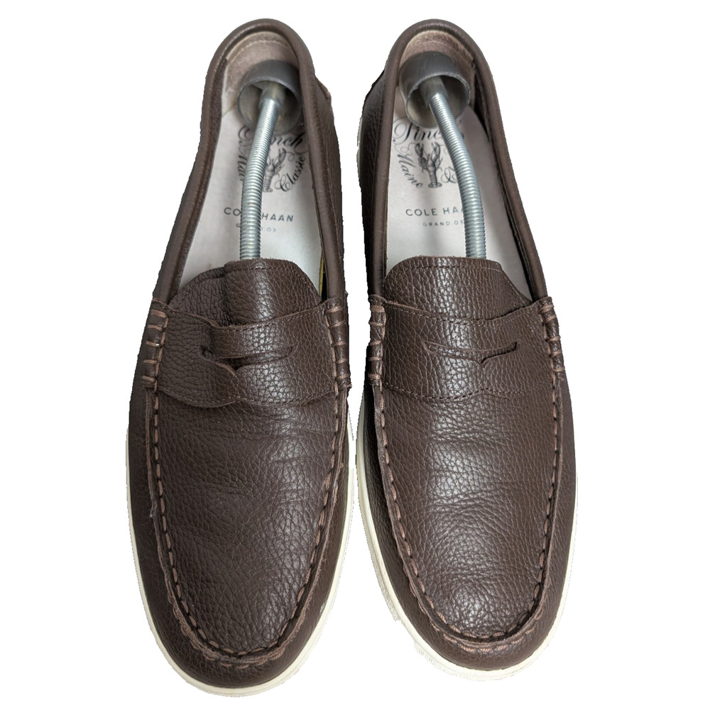Cole Haan Grand OS Penny Loafer Mens 13 Brown Leather Pinch Preppy Old Money